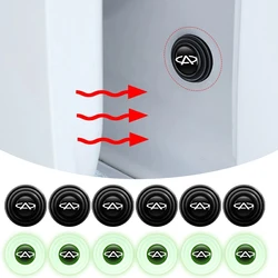 Silicone Car Logo Door Trunk Shock Absorber Sticker Gaskets Pads For Chery Tiggo 5 2 3 7 PRO 8 5X IQ QQ Fulwin Face Arrizo A1 A3