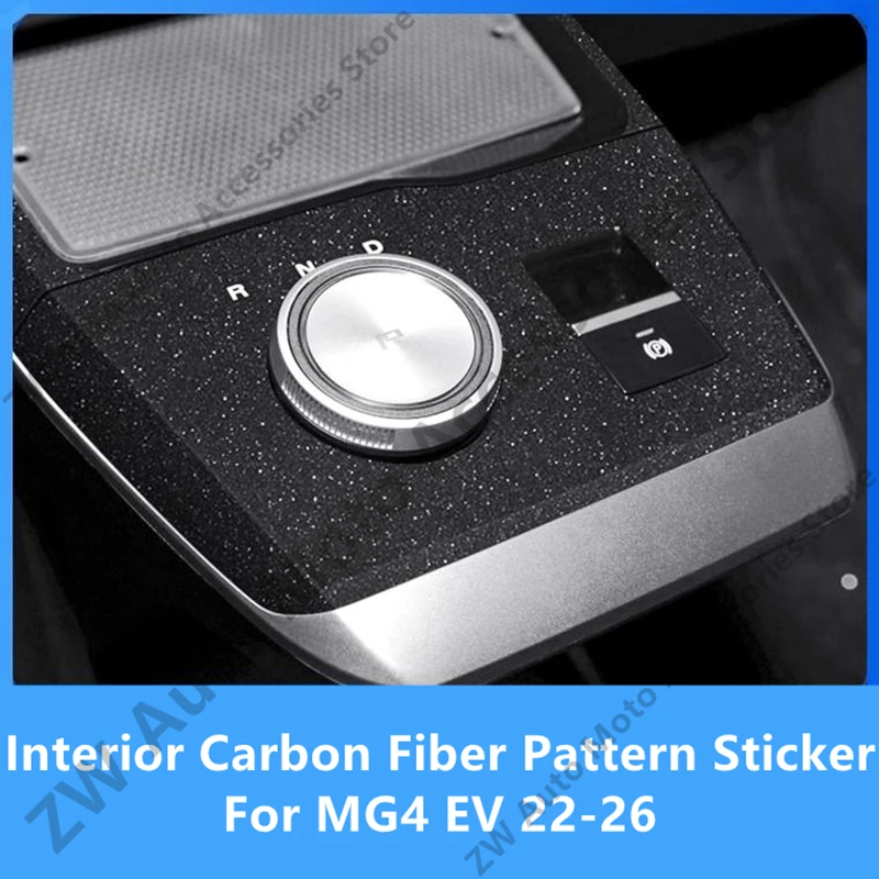 For MG4 EV 22-26 Interior Carbon Fiber Pattern Sticker Protective Film Modification Accessories Refit