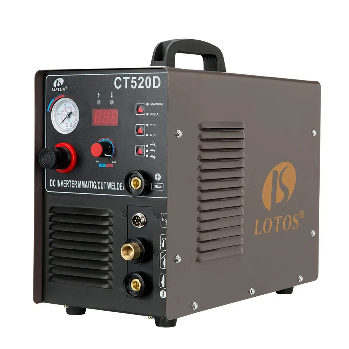 

CT520D 50 AMP Air Plasma Cutter, 200 AMP Tig and Stick/MMA/ARC Welder 3 in 1 Combo Welding Machine, 5/8 Inch Clean Cut, Brown