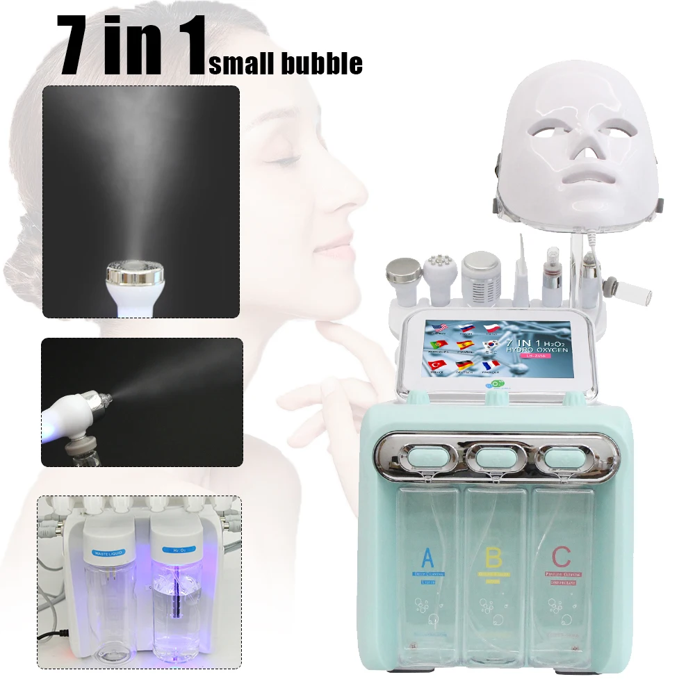 New Water Oxygen Small Bubble Machine Deep Cleansing Anti-aging 7 in 1 Professional Hydro Dermabrasion Face Peeling DeviceSpause