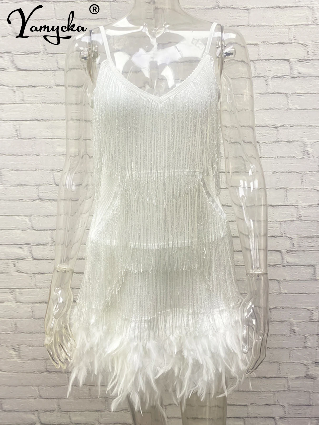 فستان صيفي قصير مثير بدون ظهر باللون الأسود والأبيض مزين بالترتر فساتين نسائية أنيقة للحفلات المسائية فستان نسائي للحفلات الراقصة وأعياد الميلاد #4