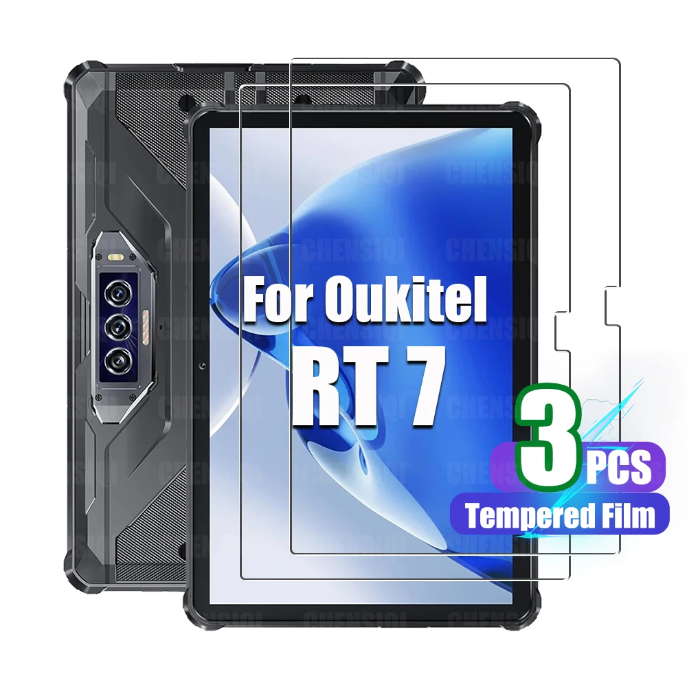 Protetor de Tela para Oukitel, RT7, 5G, 10.1 ", Lançamento 2023, Dureza 9H, Anti-risco, Alta Definição, Transparente, Filme Temperado