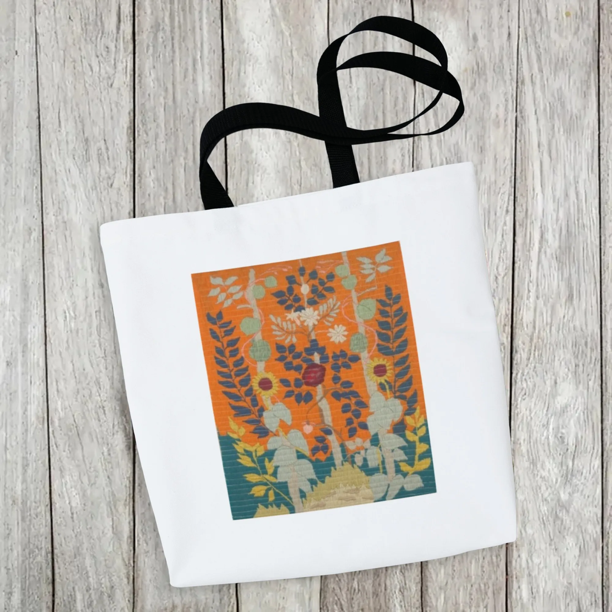 Women's Retro Floral & Plant Canvas Tote Bag Art Deco Style Shoulder Bag Eco Reusable Shopping Bag for Daily Use Shopping