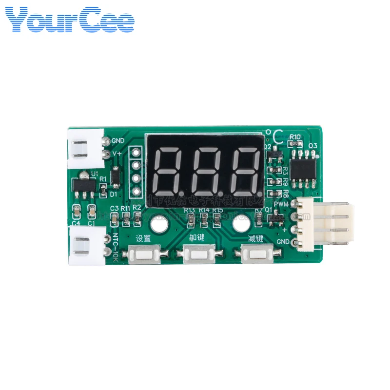 YR-1001 أربعة أسلاك مروحة التحكم في درجة الحرارة سرعة LED التحكم في درجة الحرارة مروحة محافظ متحكم في درجة الحرارة لوحة تركيبية