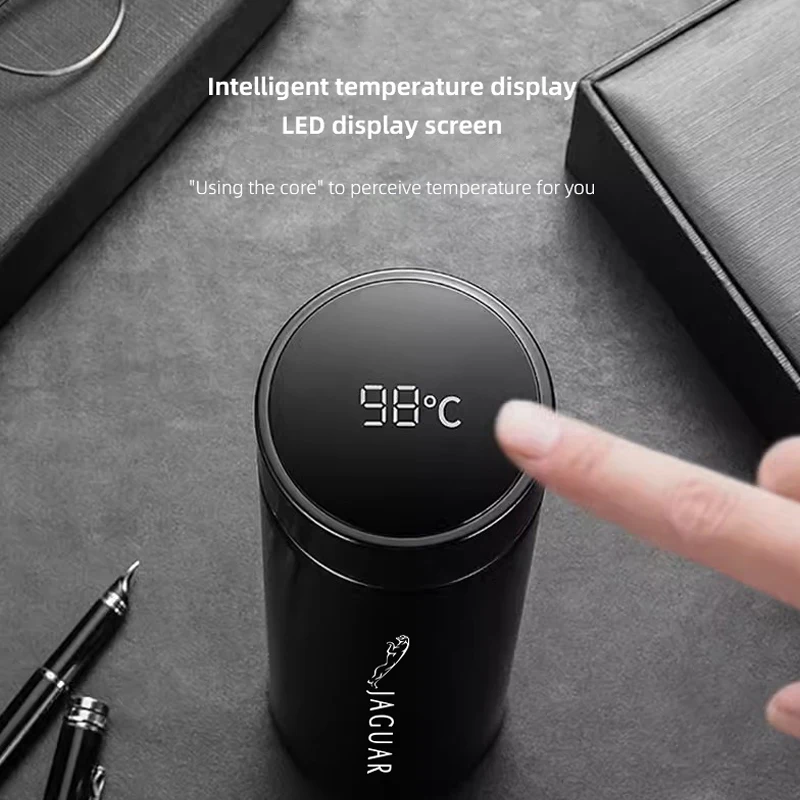 سيارة كوب معزول 500 مللي كوب ماء القهوة الشاي الترمس ل جاكوار X S F XF XE XJ XK XEL XFL XJL XJ6 XJS XKR XFR F-نوع F-Pace