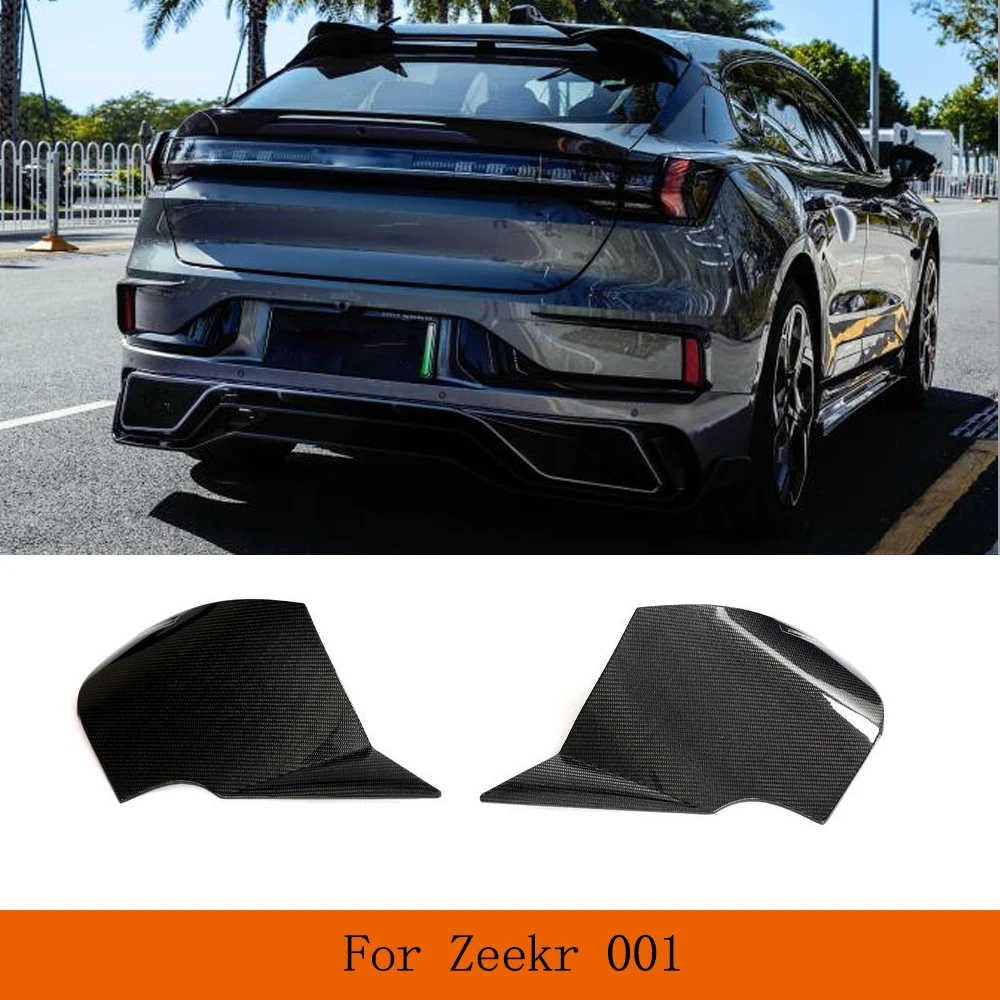 Carbon Fiber Car Rear Roof Racing Spoiler Tail Rear Wing Spoiler For ZEEKR 001 2021-2023 EV MC Sport Zeekr Car Accessories 2PCS