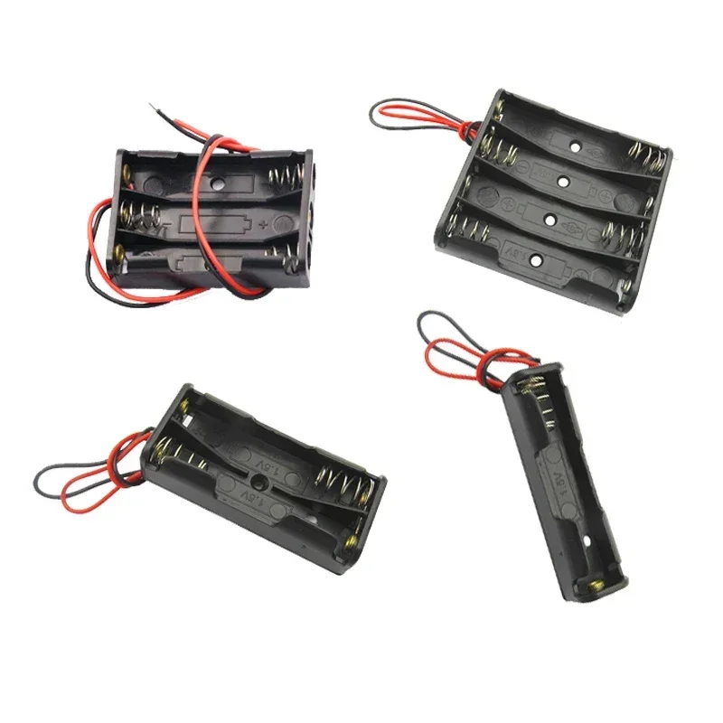 5PCS No.7 Battery Box 4.5V With Wire Cover 12V With Switch AAA Plastic Charging Compartment 3V Rechargeable Mobile Power DIY