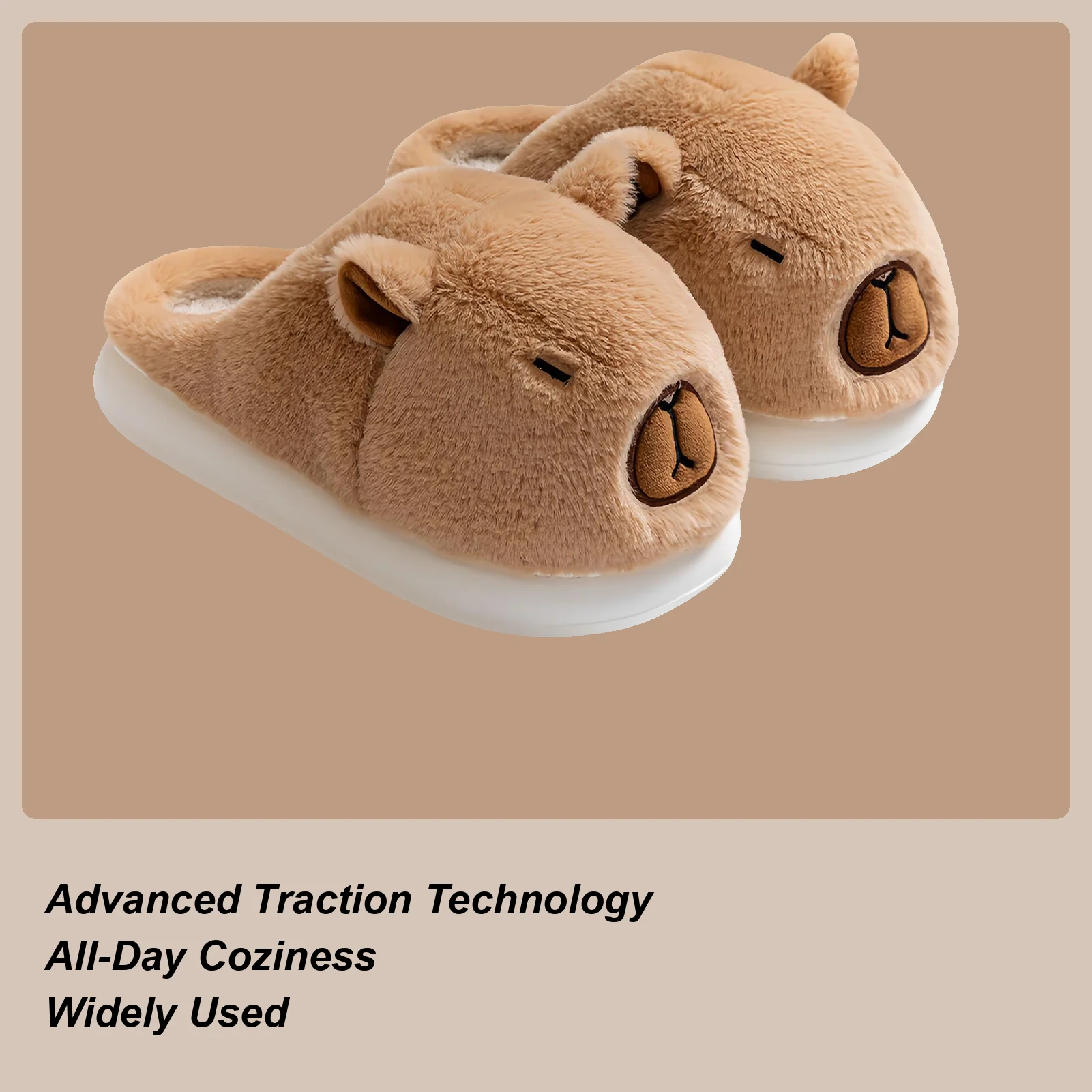 

Capybara Slippers Cartoon Winter Shoes Warm Capybara Plush House Slippers For Girls Teens Bedroom Living Room House Home