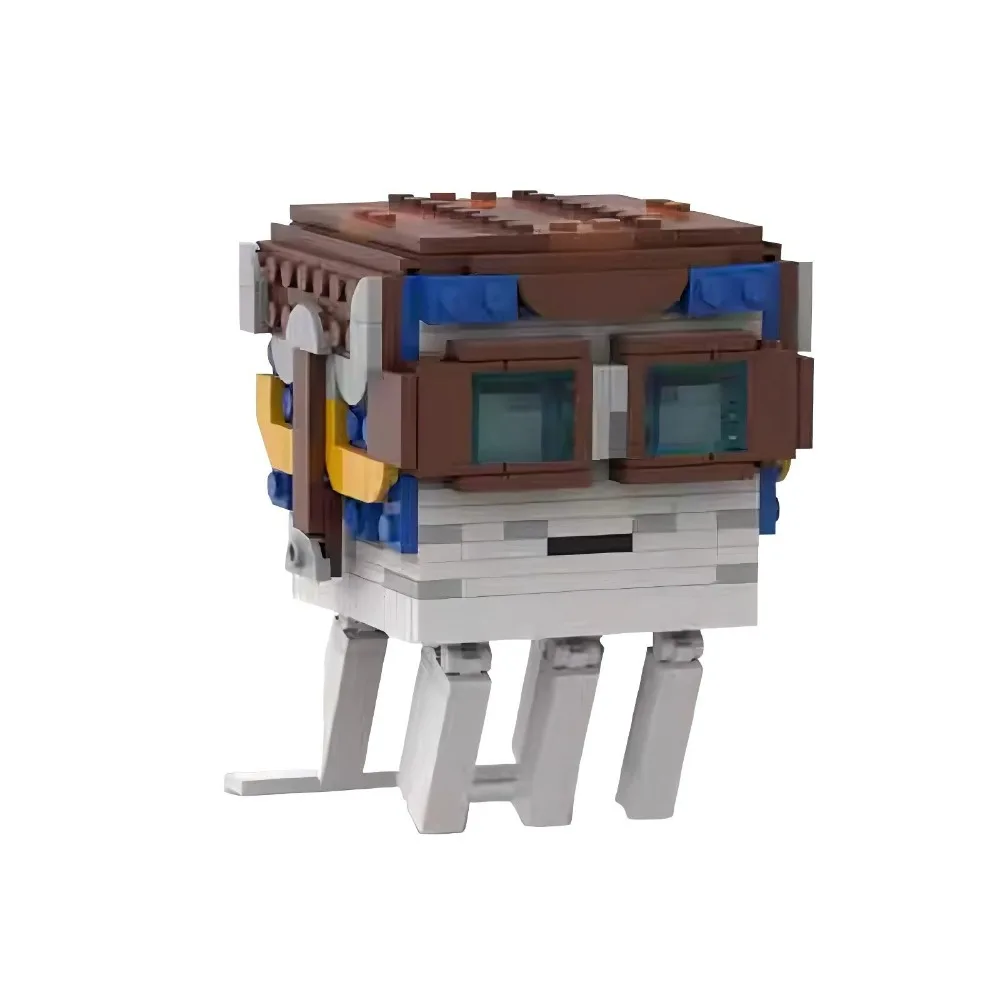 MOC Game World Nether Ghast Monster اللبنات تجميع نموذج الطوب لغز إبداعي مناسب لهدية العائلة والأصدقاء