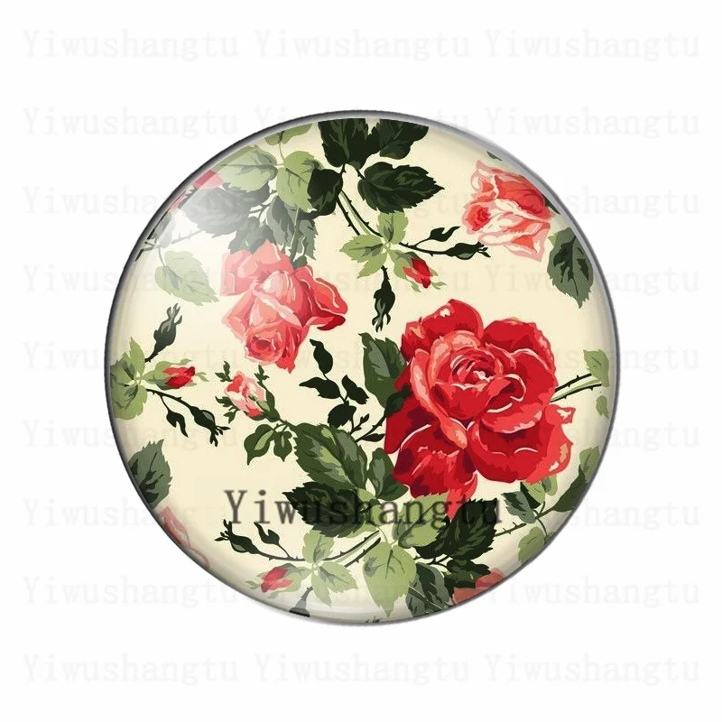 Pretty sketch flower colorful endearing vitality 12mm/20mm/25mm/30mm photo glass cabochon demo flat back Making findings