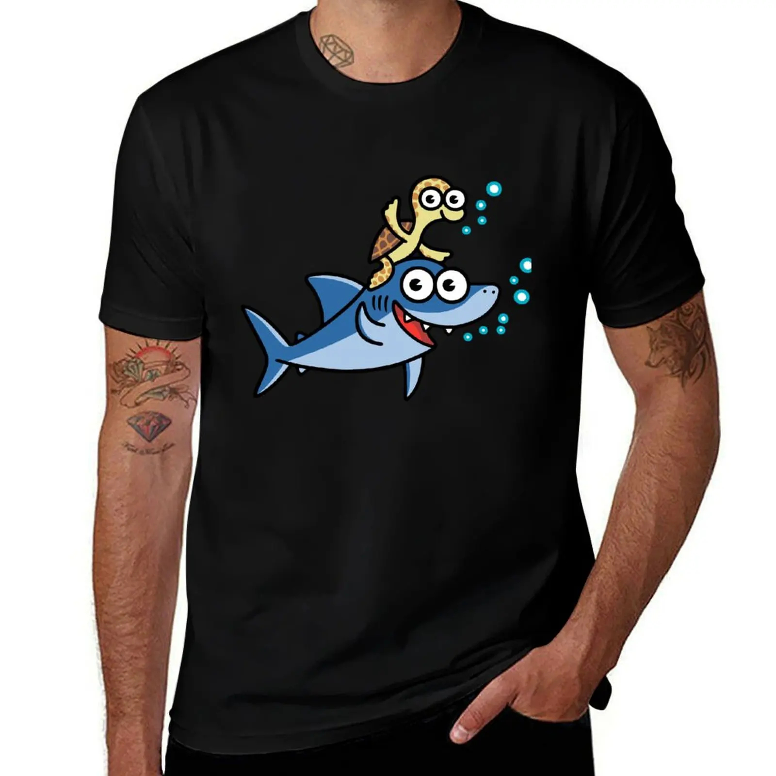 

Little Shark and Friend T-Shirt man t shirt designer t shirt man luxury T-Shirt