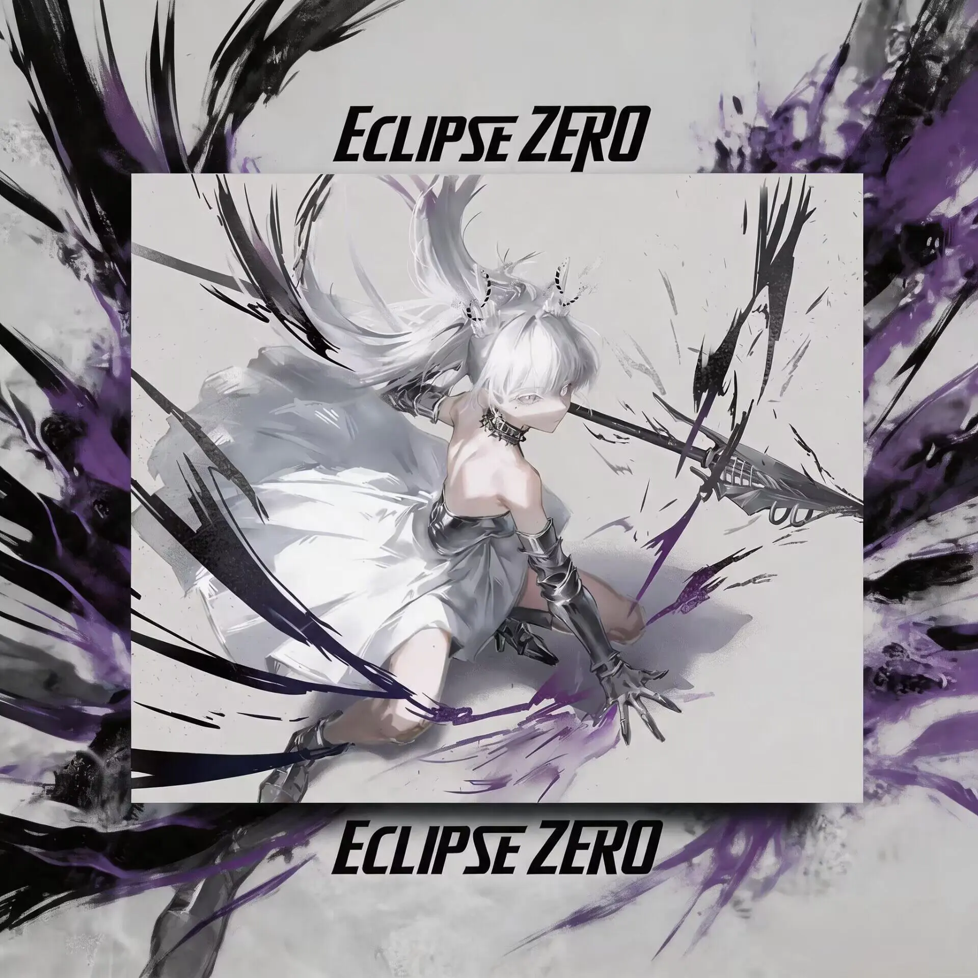 Eclipse Zero Anime White Hair Spear Girl Glass Mouse Pad Gaming Pad Smooth Waterproof Desk Tempered Multiple Large Size Optional