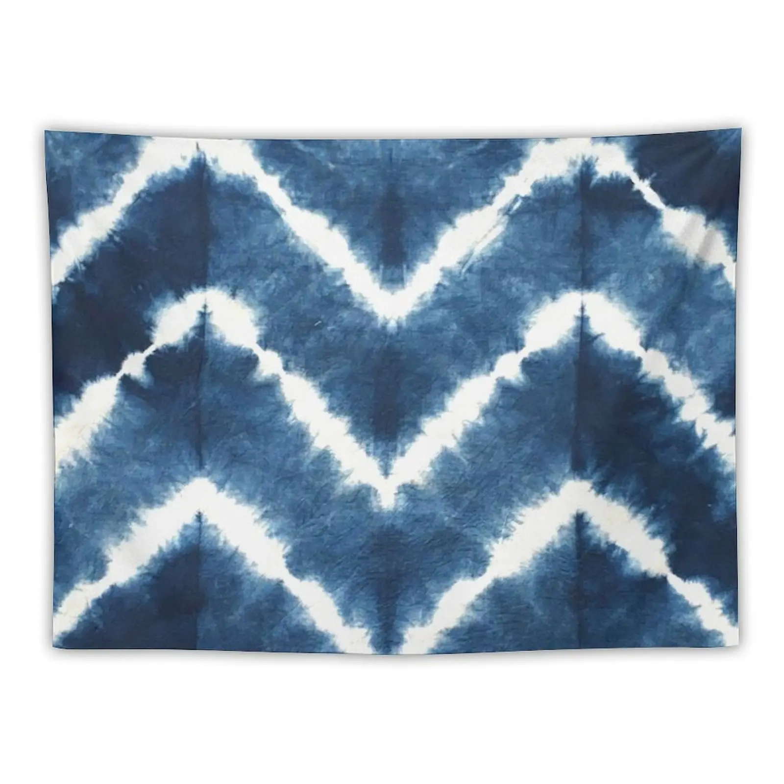 

Navy and White Tie Dye Stripes Tapestry Wall Decor Christmas Decoration Tapestry