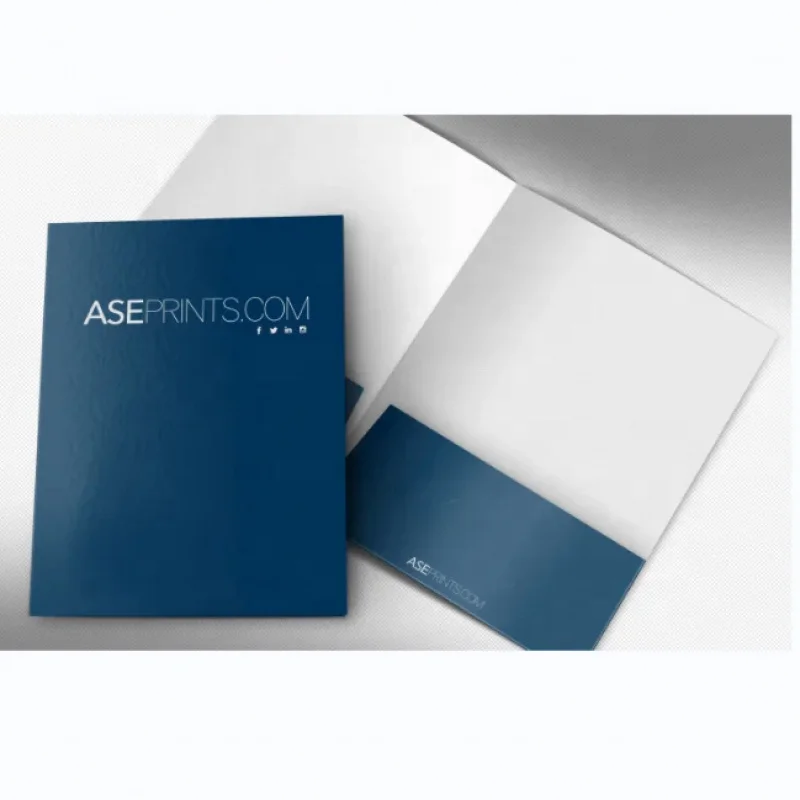 

custom 100pcs a lot paper folder printing A4 size Unique Luxury Die Presentation Folders Tri Paper File Folders With Business