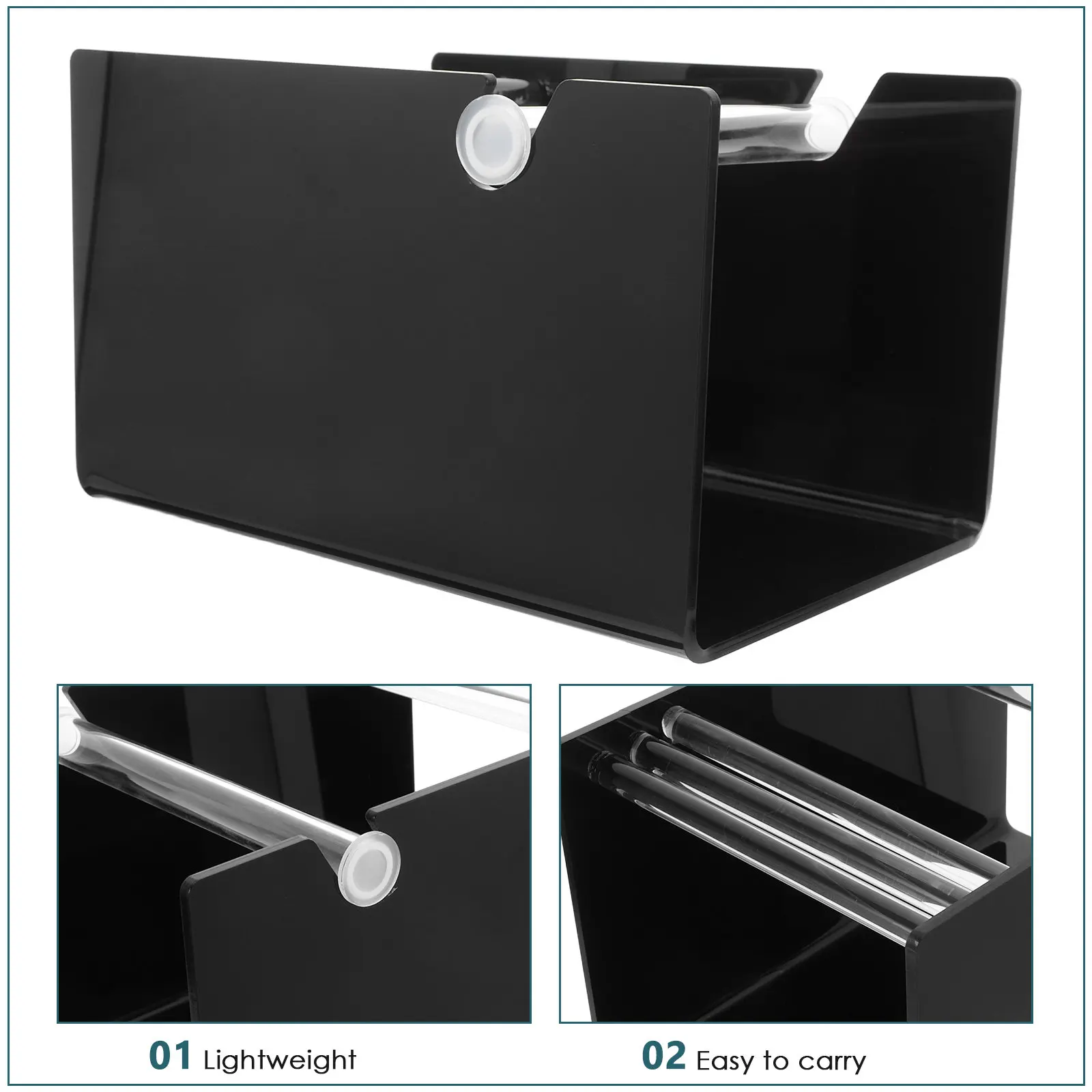 Versatile Adjustable Acrylic Sticker Roll Holder Stand Desktop Label Dispenser Organizer for Office Warehouse Home Craft Use