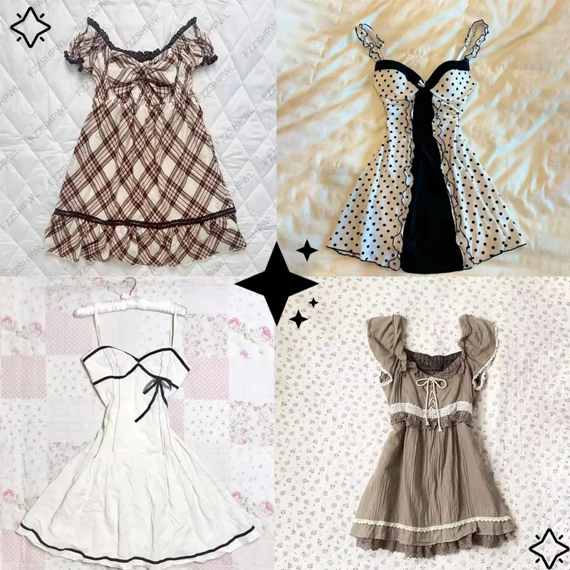 

Y2K Dress Frock Hip Hop Grunge Goth Streetwear High street Pleated skirt Kawaii Unique Summer Cool Chic Dark style Jersey dress