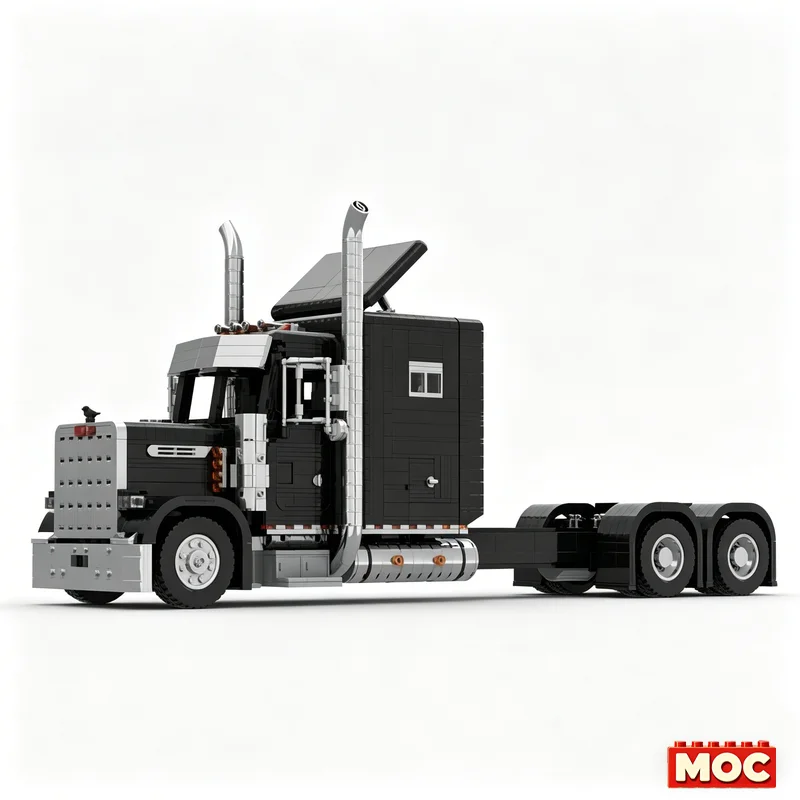 NEW 2929PCS Peterbilt 379 Long Size Low Roof Semi-Truck MOC Model Custom Blocks DIY Assembly Educational Toy For Truck Fans Gift