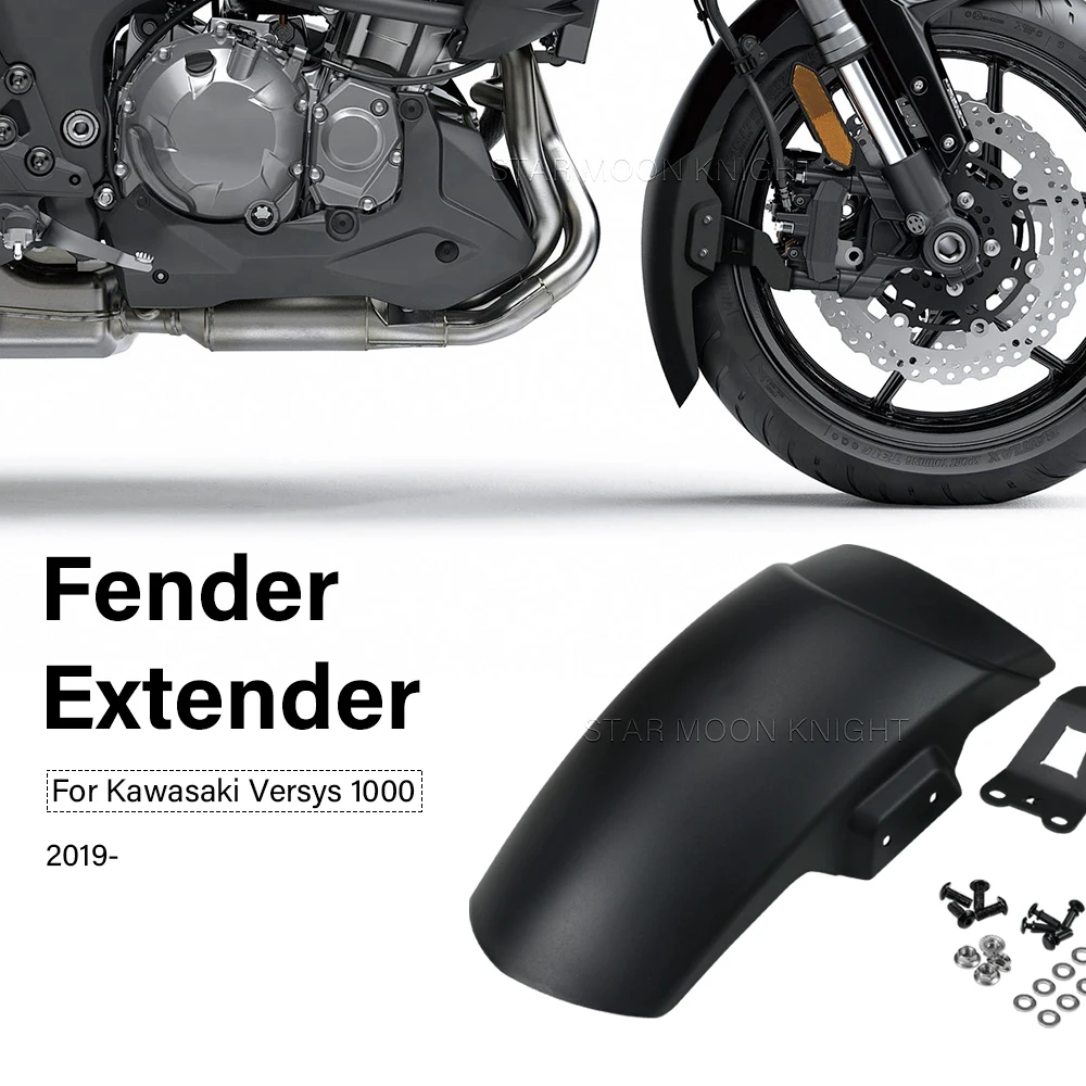 Front Fender Extensions Fender Extender Splash Guard Cover For Kawasaki Versys 1000 Versys1000 2019- Motorcycle Accessories