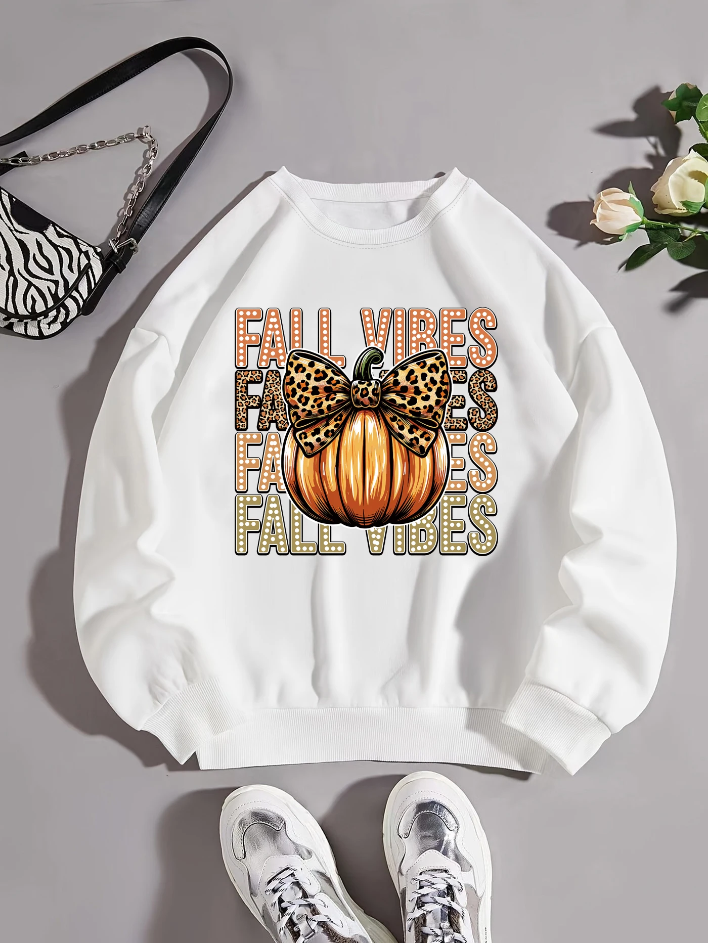 

letter print washed sweatshirt, crew neck casual washed sweatshirt for winter & fall, women's clothing