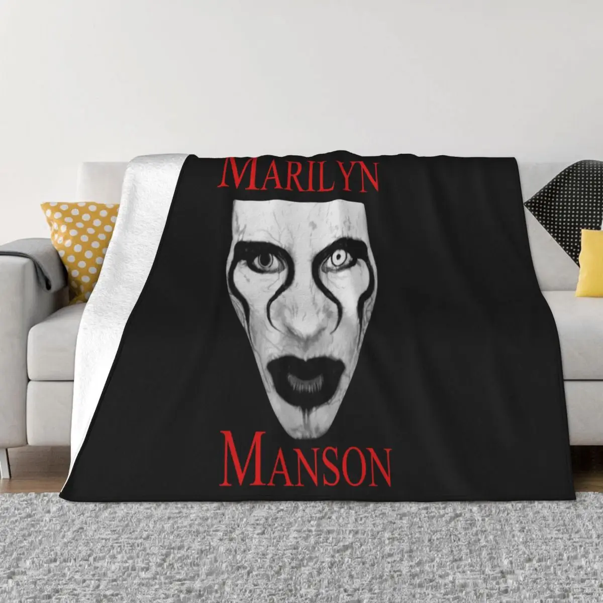 Vintage Marilyn Manson Antichrist Superstar 1997 Tour NewW Rock Funny New Brand Colour Throw Blanket