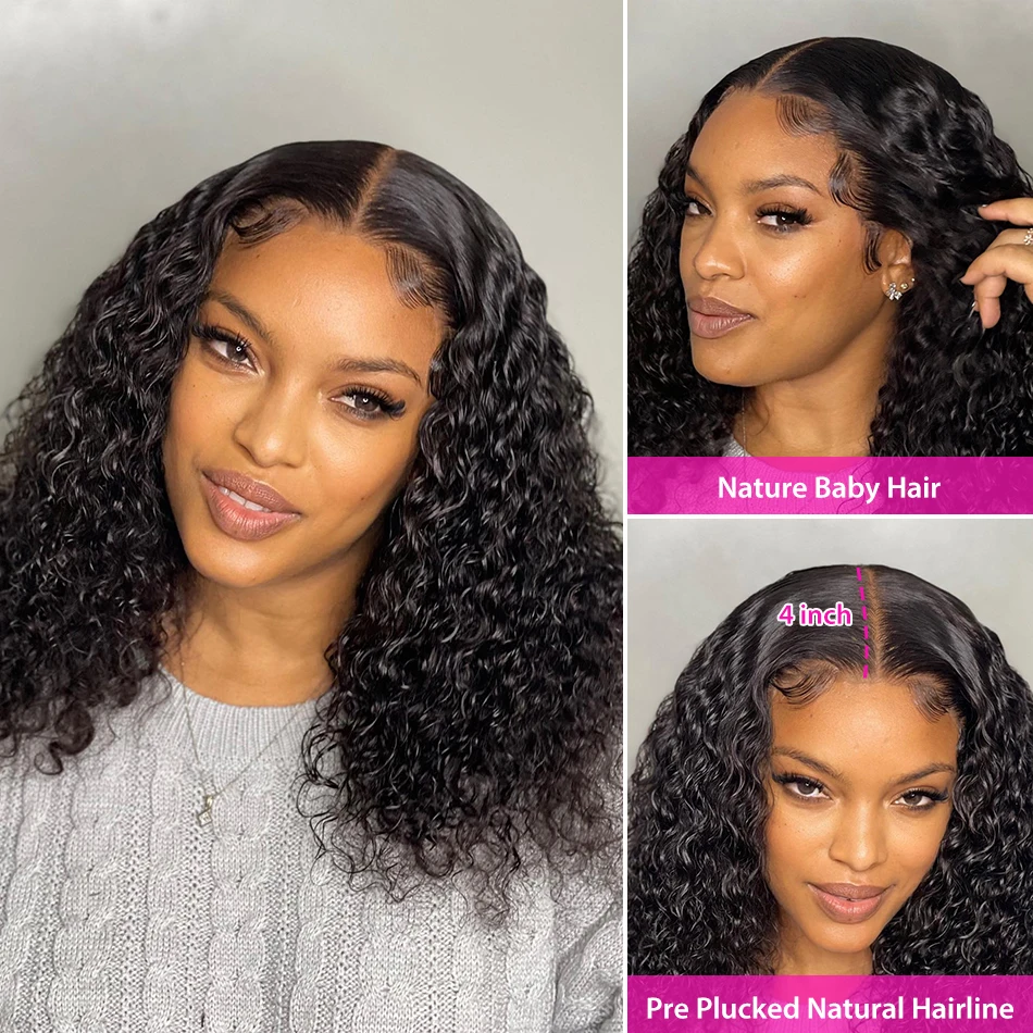 Tuneful Short Bob Curly Lace Frontal Human Hair Wigs Pre Pucked  Short Curly Bob Lace Frontal Human Hair Wigs For Black Women