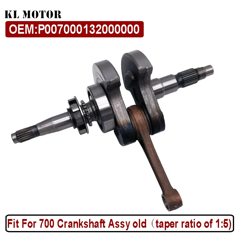 Crankshaft Assembly for Hisun 700ATV Old Crankshaft Assy（taper Ratio of 1:5) P007000132000000 13200-F39-0000 5KM-11400-00-00