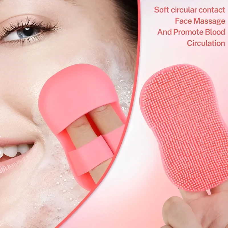 Escova de limpeza facial de silicone macio, remoção de maquiagem, remoção de cravos, portátil, ferramentas de cuidados com a pele, acessórios de limpeza facial profunda