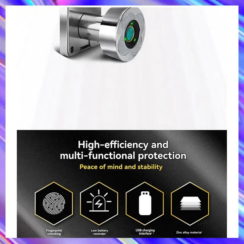 

A24U 138-32 Fingerprint Lock No Punching Biometric Electronic Door Lock Low Power Consumption With Tricolor Lamp For Office