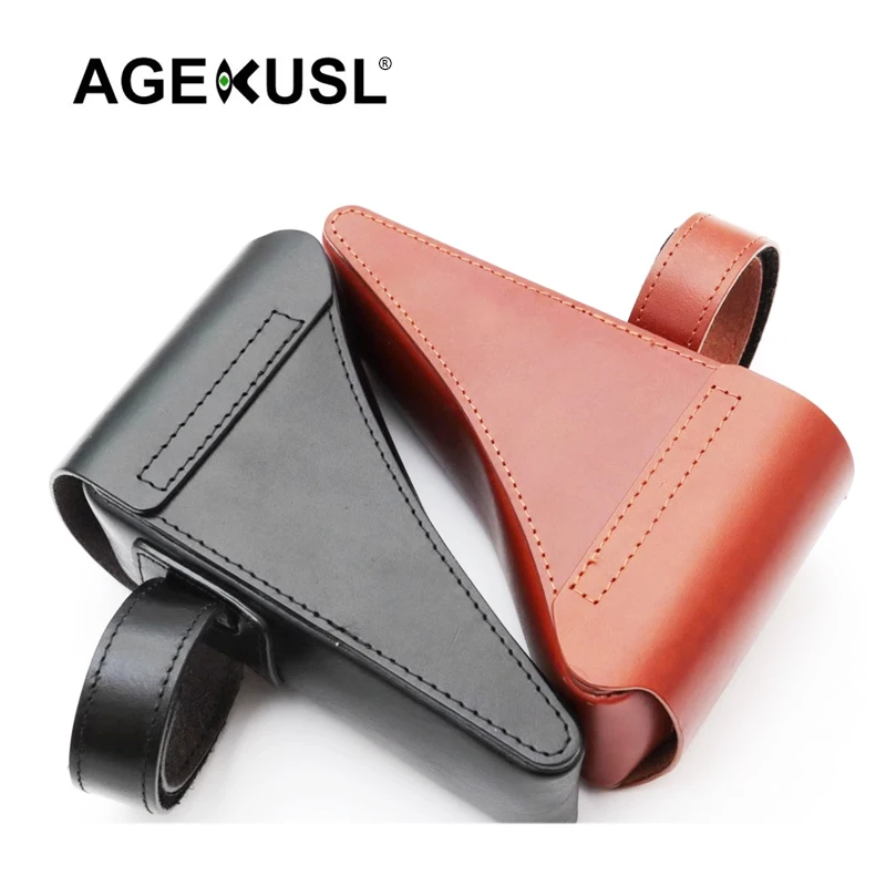 AGEKUSL Cowhide Leather Bike Triangle Tube Frame Bag Use for 3Sixty Pikes Royale Aceoffix Trifold Folding Bicycle China