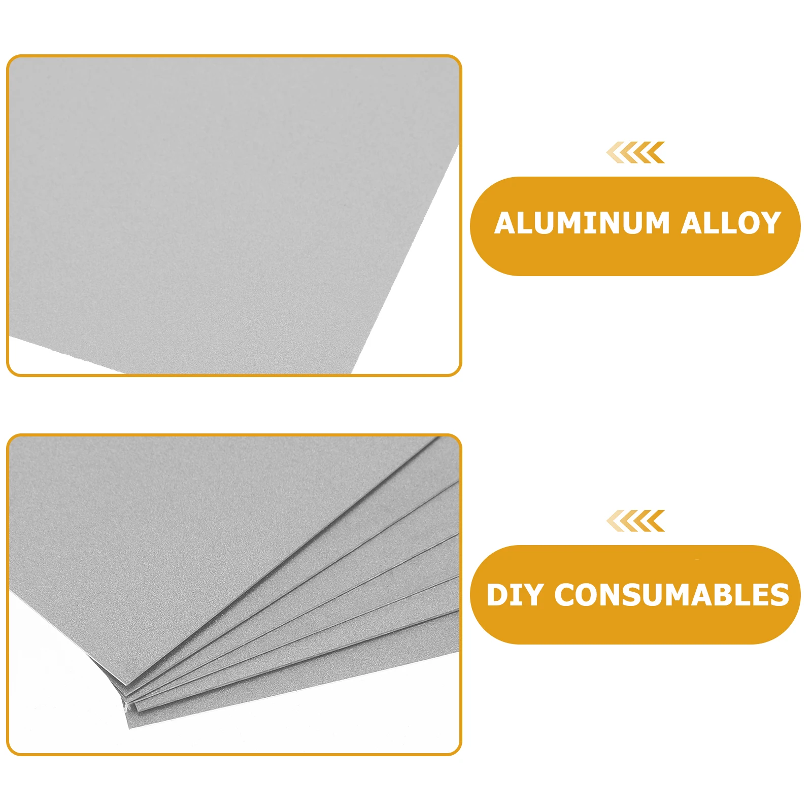 

6pcs Pearl Metal Plate Blanks Aluminum Board for Photo Sign Commemorative Decor Award Ornament Party Home Rustproof Sturdy