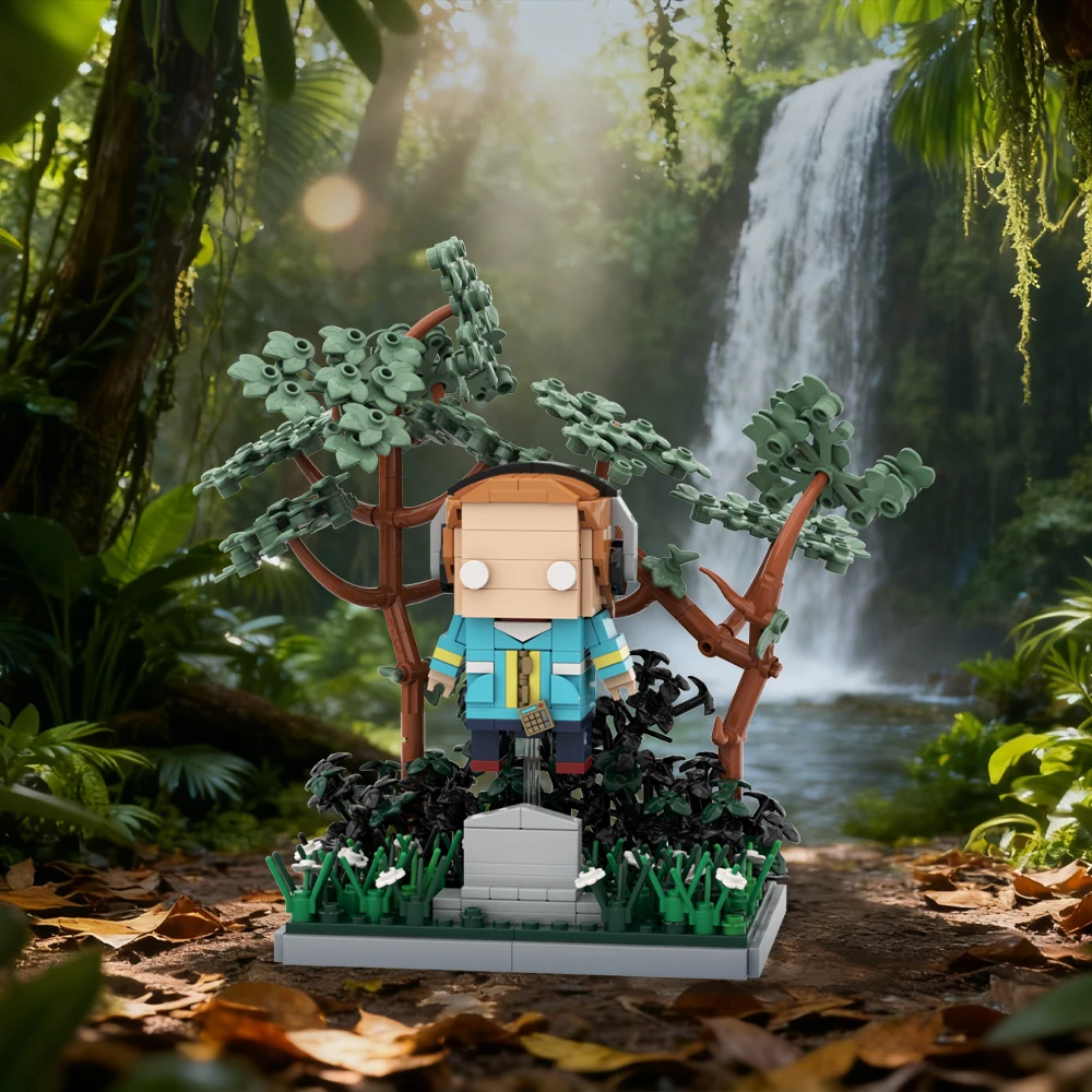 

MOC Strangered Max Figure Building Blocks Horror Movie DIY Graveyard Scene Bricks Toy Adult Gift