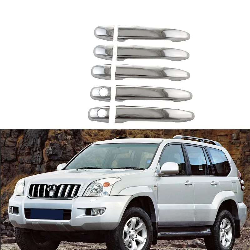 

For Toyota Land Cruiser Prado 120 FJ120 2003- 2009 ABS Car External Door Handle Catch Cover Protection Trim Sticker
