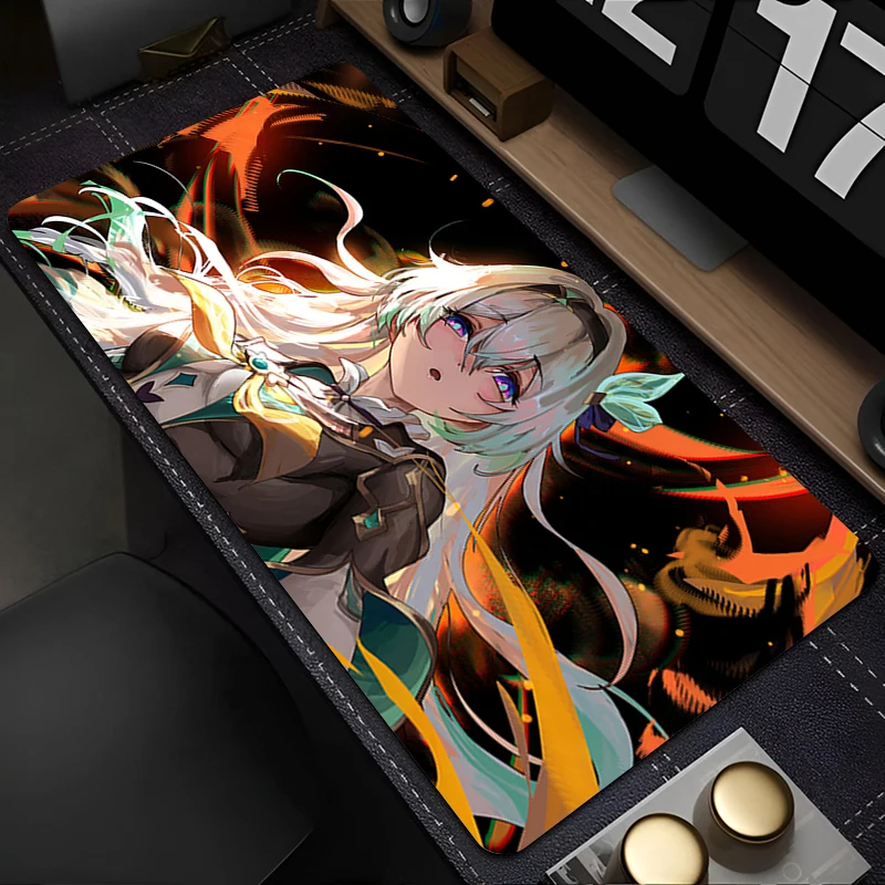 

Anime Mouse Pad Honkai Star Rail Firefly XXL Gaming Accessories Carpet Gamer Keyboard Desk Mat Non-Slip Laptop Notebook Mousepad