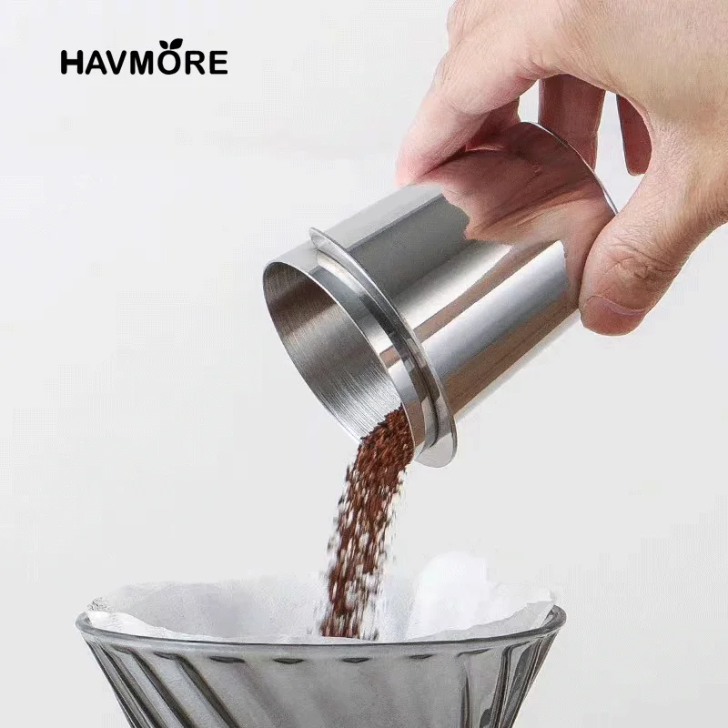 51/53/58MM Stainless Steel Coffee Powder Cup for Espresso Machine Coffee Dosing Cup Coffee Accessories