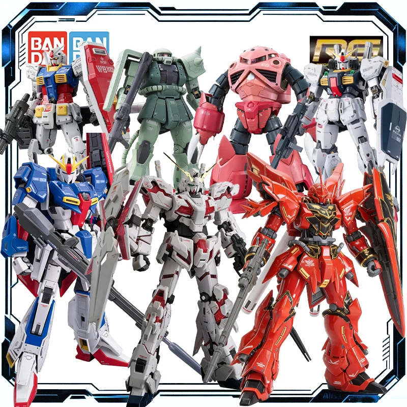 

Оригинальный конструктор Bandai RG 1/144 RX-78-2 Gundam Ver.2.0 XM-X1 MSN-06S Sinanju, модель-фигурка, игрушки для мальчиков и девочек, подарок для детей