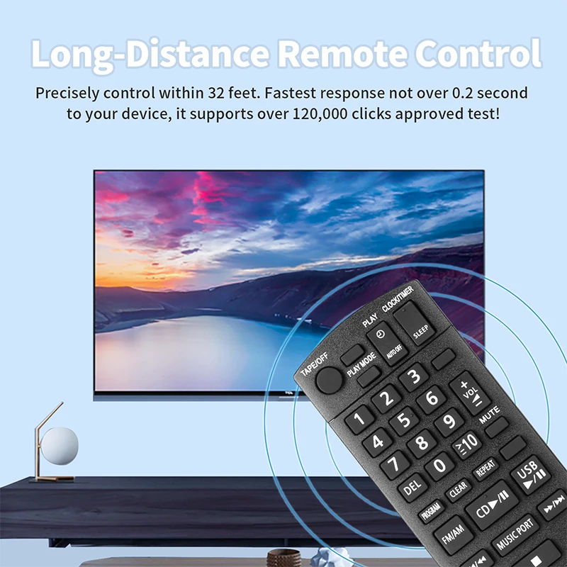 N2QAYA000008 Remote Control Compatible With Panasonic CD System RXD55 AEGK RX-D55 AEG-K Replacement Controller