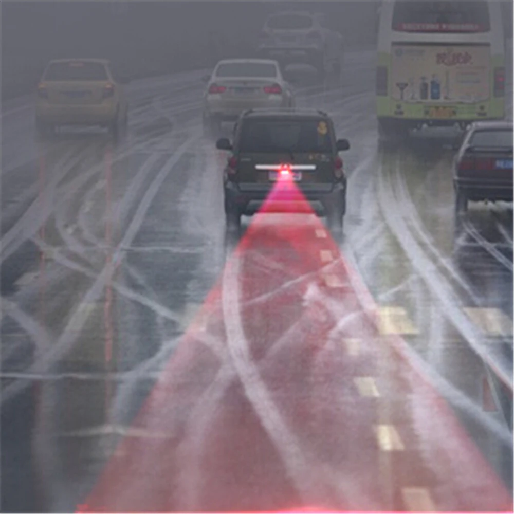 Motorcycle Auto Brake Anti-collision Anti-Fog Warning Car Lights Laser Lamp Warning Lamp Fog Light