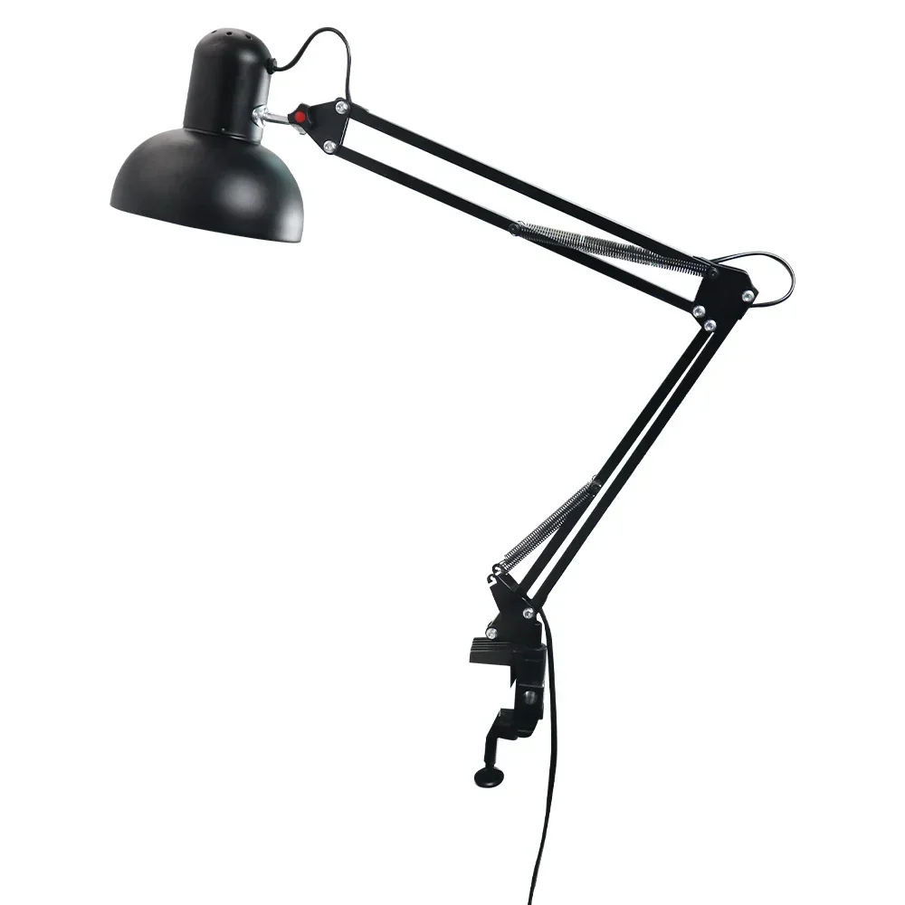 Durable Foldable Stable Desk Lamp Clip on Light Telescopic Eye Protection Retro Bedroom Computer Table Lamp Decor for E27 Bulb
