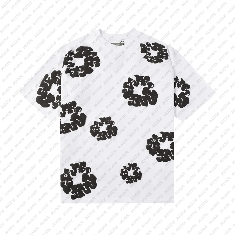 Europe America Fashion 3D Flowers Print TShirt Summer Women Clothing Fashion Top Tee Men Casual O-neck Korean Y2K Streetwear Top