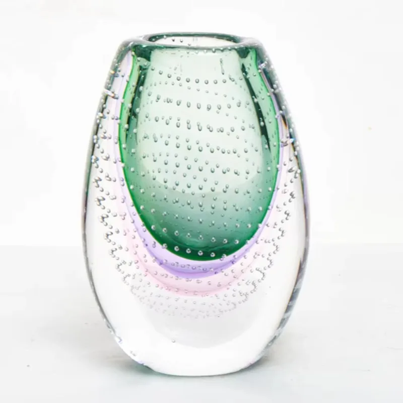 Translucent glaze, art vase, hand decoration, carved floral pattern