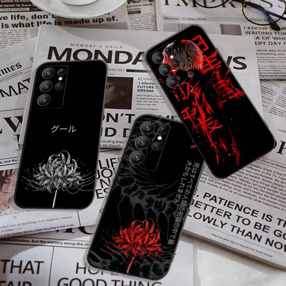 Anime Tokyo Ghoul Handyhülle für Samsung S 24 Fe 25 Ultra Plus 20 Lite 21 30 22 23 24 22 Ultra 5G Fundas