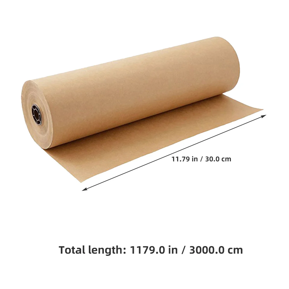 2 Rolls Kraft Paper Roll Packaging Paper For Birthday Gift Wrapping Sheet Craft Diy Decor Gifts Boxes Flowers Tea Presents Party