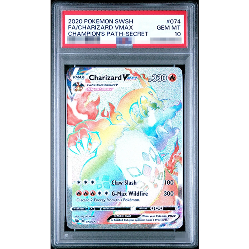 Diy ptcg proxy classificado coleção cartão charizard série jp eua versão sv4a arte especial raro 217/349/134 cartão de etiqueta holográfica