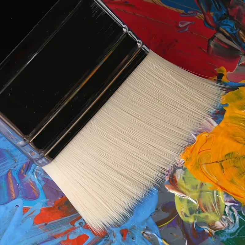 3-teiliges Flachpinsel-Set, geeignet für Acryl, Ölmalerei, Farbe, Lack, Aquarell, Maler, Studenten, Künstler, Nylonpinsel – Detail 8
