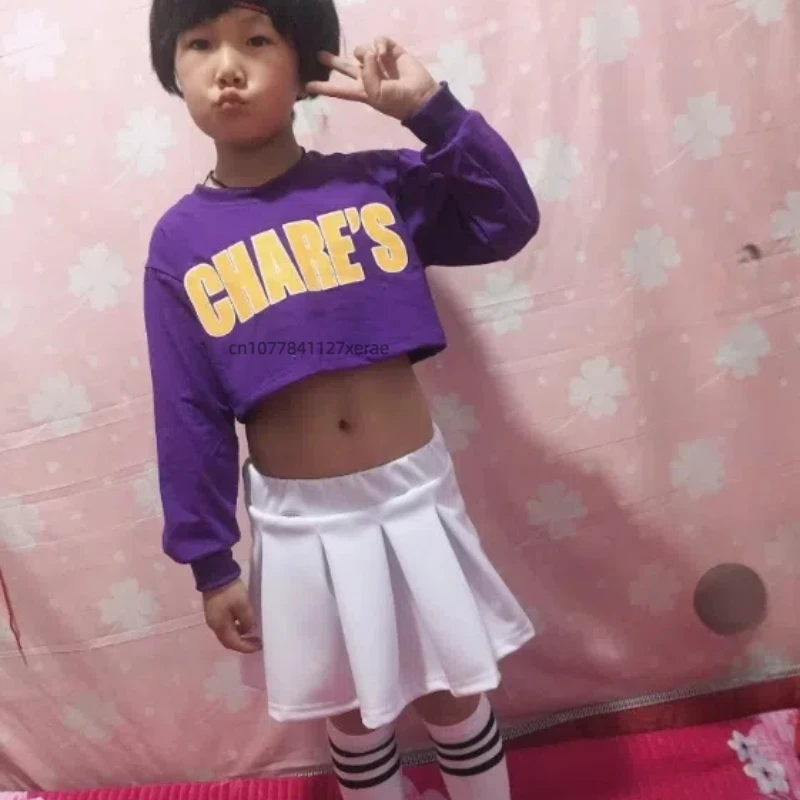 زي رقص الشوارع للأطفال، أداء مرحلة رقص الجاز للفتيات، اجتماع رياضي، مجموعة أزياء أداء التشجيع للطلاب