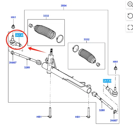 6G913290AA Steering Tie Rod End Left LH For Ford Galaxy Mondeo IV S-Max