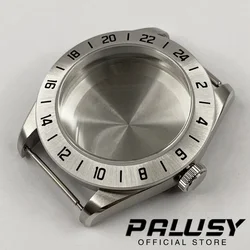 39mm Silver AR-Coating Sapphire Glass Stainless Steel Watch Case Fit NH35 NH36 4R35 4R36 NH34 Movement