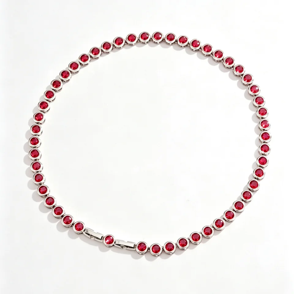 ZAKOL Exquisite bunte runde Zirkon-Tennis-Halskette für Frauen, Vintage-Stil, funkelnder Kristall, Hochzeit, Party, Schmuck, Geschenk – Detail 7