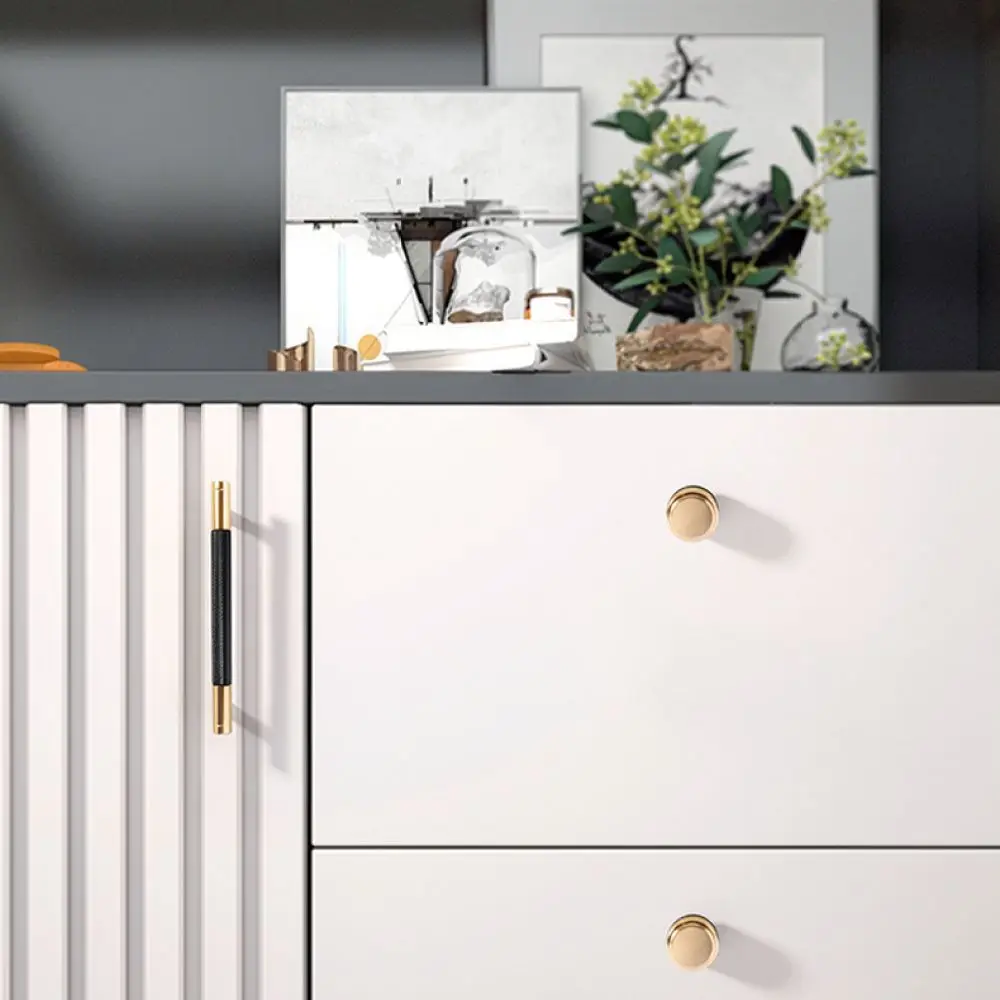 Modern Simple Aluminum Alloy Handles Nordic Furniture Hardware Drawer Pulls Kitchen Cabinet Wardrobe Door Knobs Gold