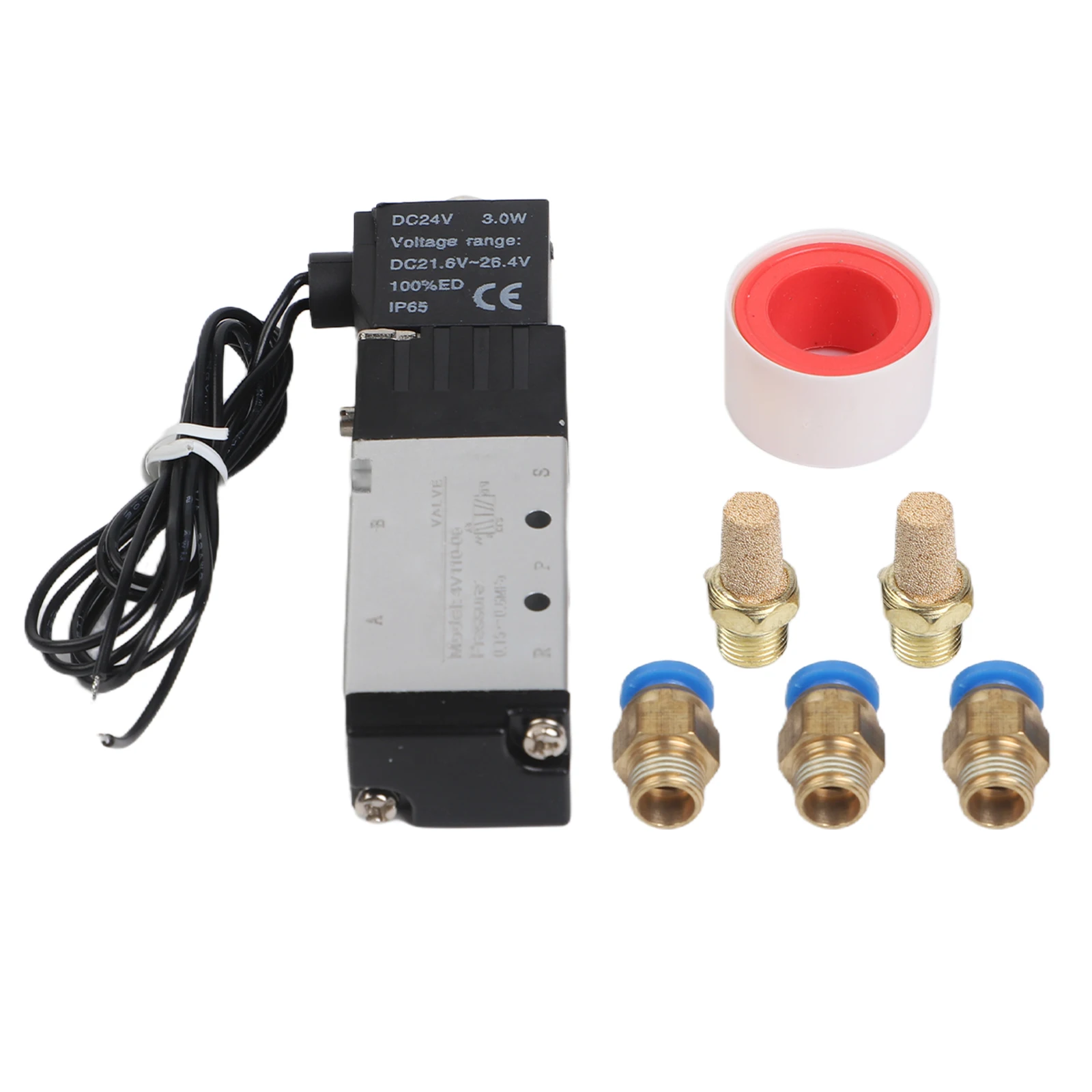 Para válvulas pneumáticas filtragem integrada 2 posições 5 passagem para uso de demanda 99.4*18*27mm liga de alumínio solenóide design ar